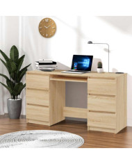 Bureau Chêne sonoma 140x50x77 cm Bois d'ingénierie | Mobilier & Déco