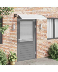 Auvent de porte Noir et transparent 150x75 cm PC | Mobilier & Déco