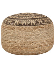 Pouf fait à la main Marron 45 x 30 cm Jute | Mobilier & Déco