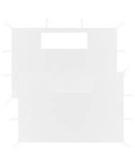 Parois latérales de belvédère avec fenêtres 2 pcs Blanc | Mobilier & Déco