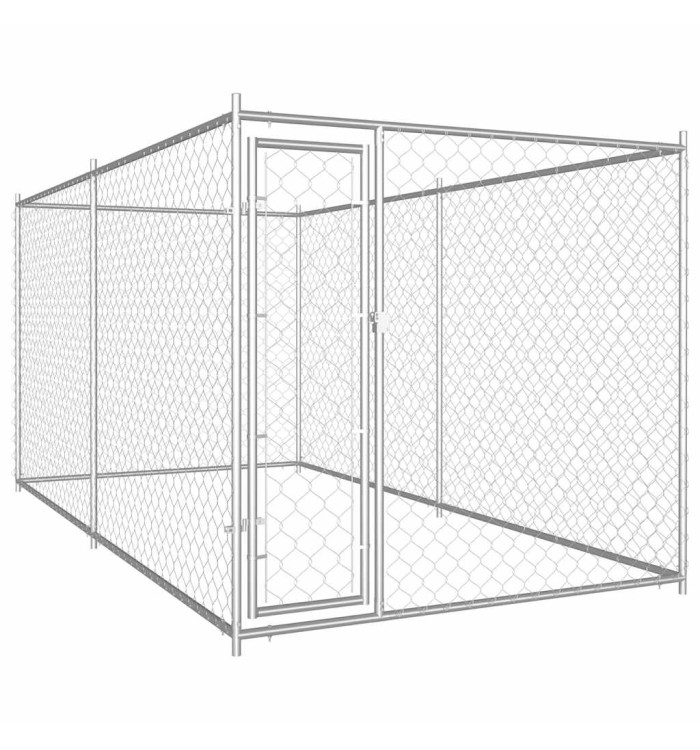 Chenil d'extérieur pour chiens 382x192x185 cm | Mobilier & Déco