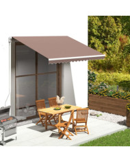 Tissu de remplacement pour auvent Marron 3,5x2,5 m | Mobilier & Déco