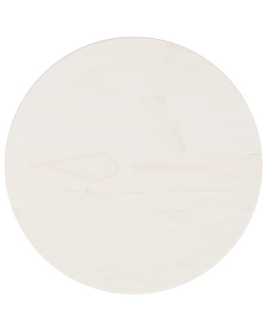 Dessus de table Blanc Ø30x2,5 cm Bois de pin massif | Mobilier & Déco