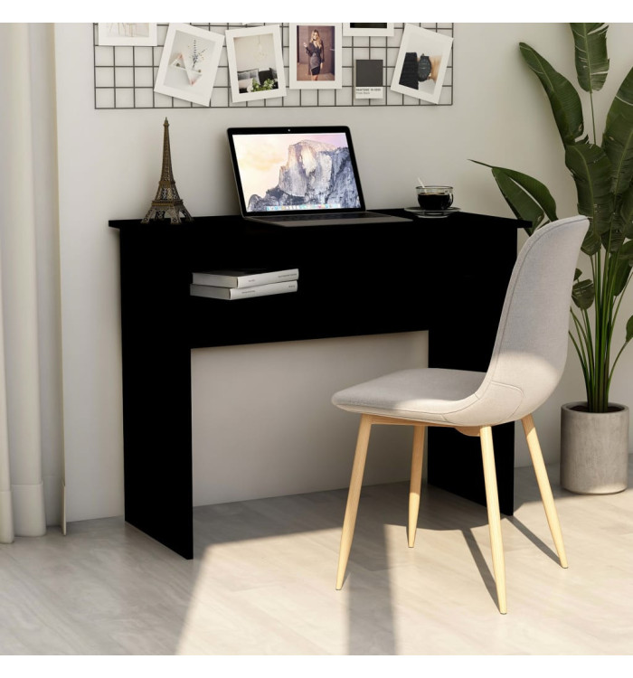 Bureau Noir 90x50x74 cm Bois d'ingénierie | Mobilier & Déco
