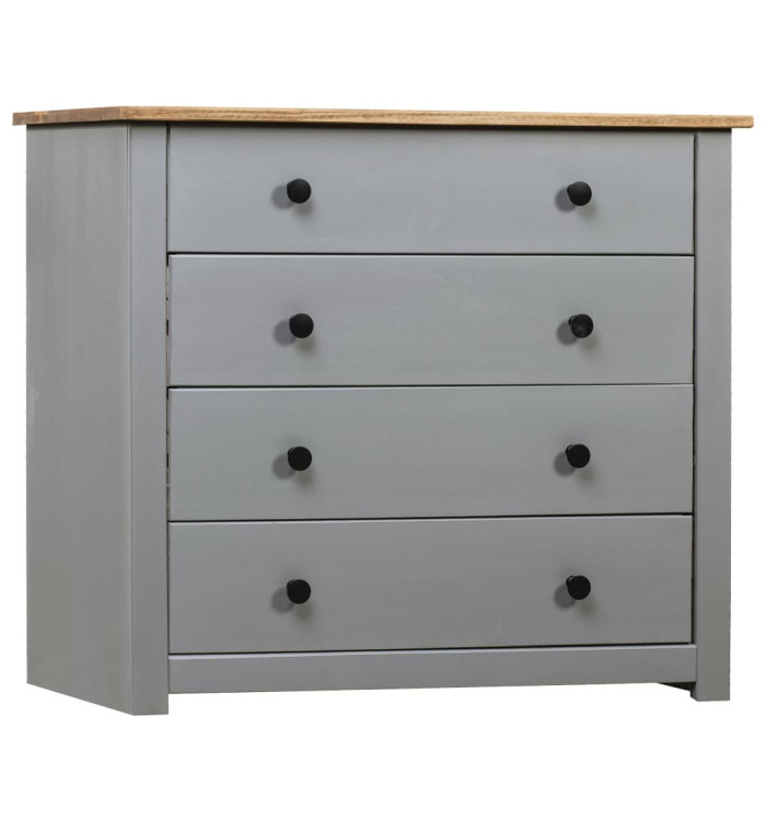 Armoire latérale Gris 80x40x73 cm Pin Assortiment Panama | Mobilier & Déco