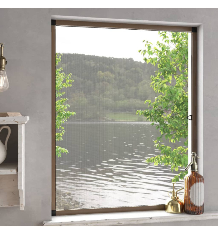 Moustiquaire pour fenêtres Marron 80x100 cm | Mobilier & Déco