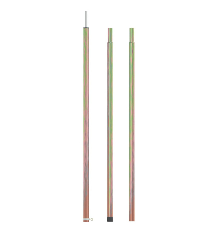 Mât de tente télescopique longueur 170-255 cm acier galvanisé | Mobilier & Déco