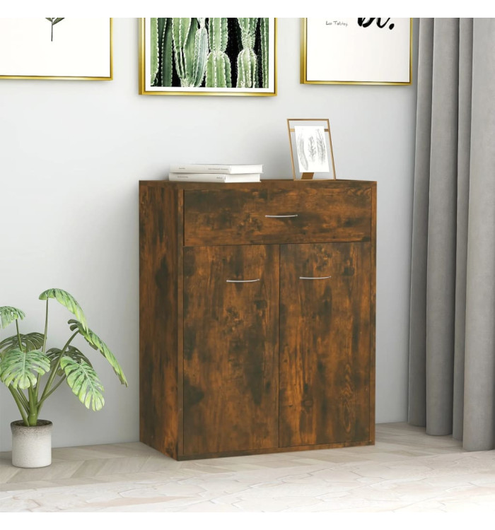 Buffet Chêne fumé 60x30x75 cm Bois d'ingénierie | Mobilier & Déco
