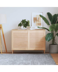 Portes d'armoire à persiennes 2pcs 69x59,4cm bois de pin massif | Mobilier & Déco