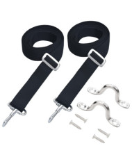 Sangles de toit bimini 2 pcs Tissu et acier inoxydable | Mobilier & Déco
