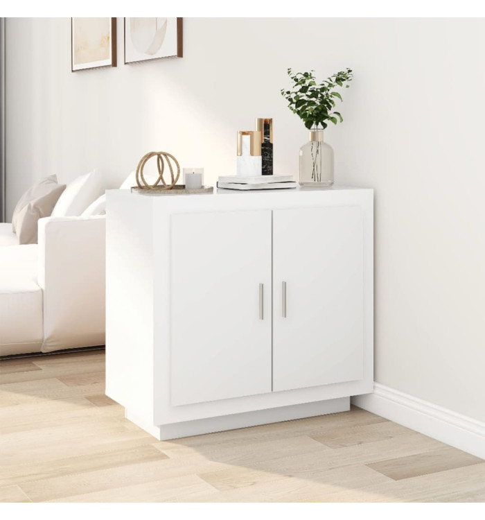 Buffet Blanc 80x40x75 cm Bois d'ingénierie | Mobilier & Déco