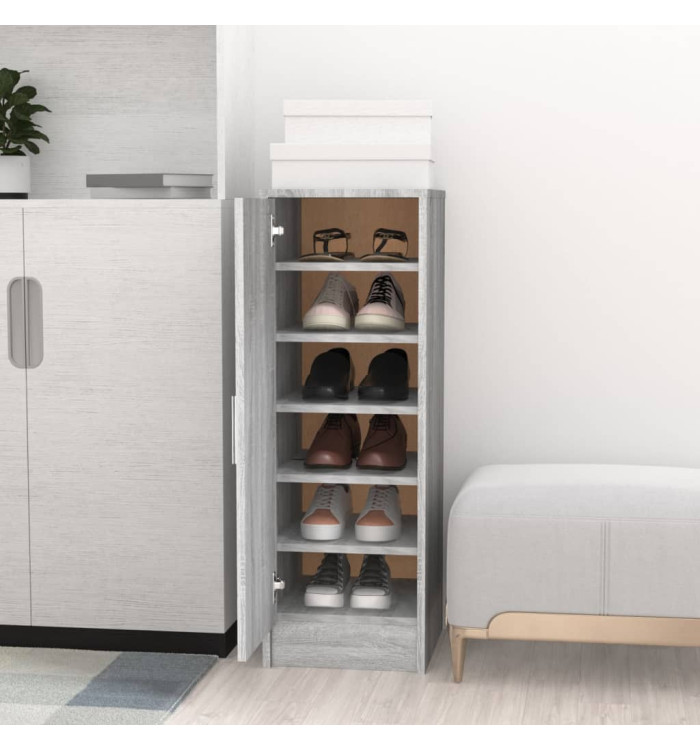 Meuble à chaussures Sonoma gris 32x35x92 cm Bois d'ingénierie | Mobilier & Déco