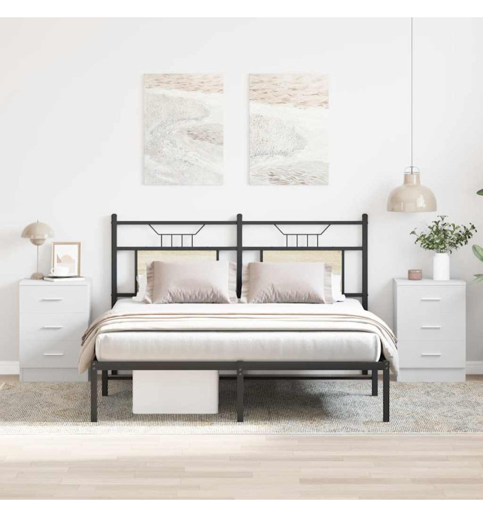 Tables de chevet 2 pcs Blanc 38x35x56 cm Bois d'ingénierie | Mobilier & Déco