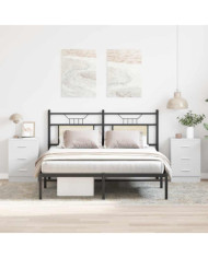 Tables de chevet 2 pcs Blanc 38x35x56 cm Bois d'ingénierie | Mobilier & Déco