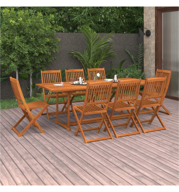 Ensemble à manger de jardin 9 pcs 220x90x75 cm bois d'acacia | Mobilier & Déco