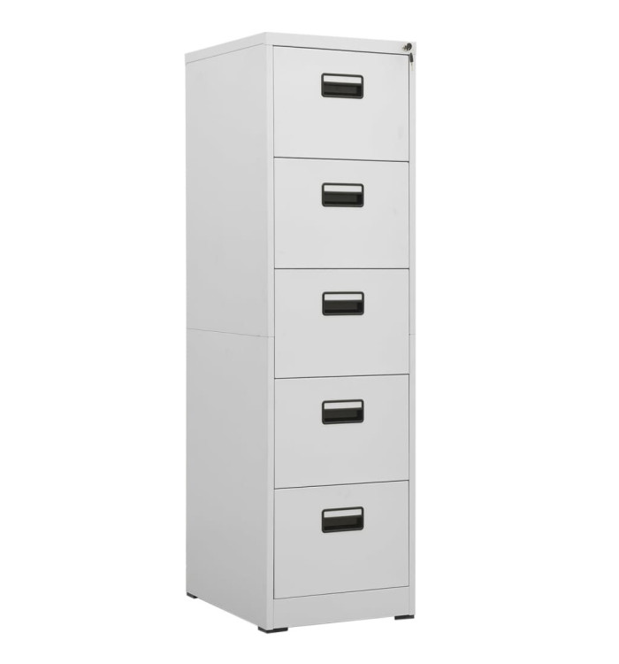 Classeur Gris clair 46x62x164 cm Acier | Mobilier & Déco