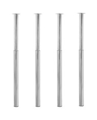 Pieds de table télescopiques 4 pcs Chrome 710 mm - 1100 mm | Mobilier & Déco