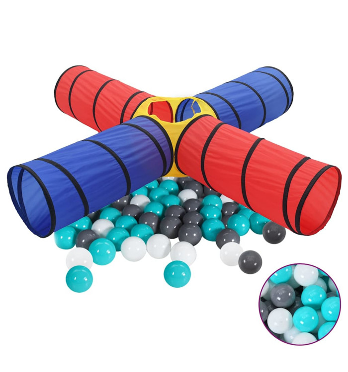 Tunnel de jeu pour enfants avec 250 balles Multicolore | Mobilier & Déco