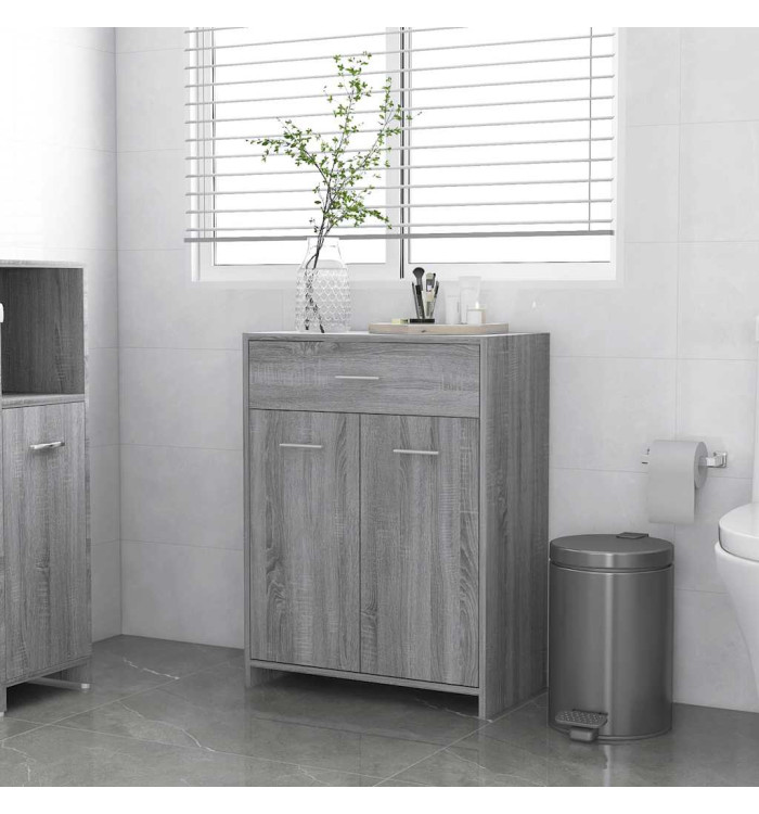 Armoire de bain Sonoma gris 60x33x80 cm Bois d'ingénierie | Mobilier & Déco