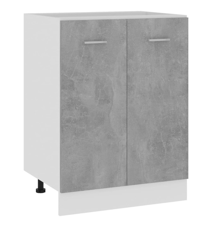 Armoire de plancher "Lyon" Gris béton Bois d’ingénierie | Mobilier & Déco