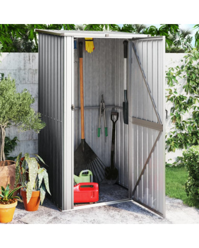 Abri de jardin Gris 118,5x97x209,5 cm Acier galvanisé | Mobilier & Déco