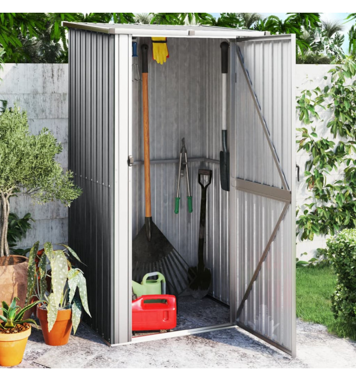 Abri de jardin Gris 118,5x97x209,5 cm Acier galvanisé | Mobilier & Déco