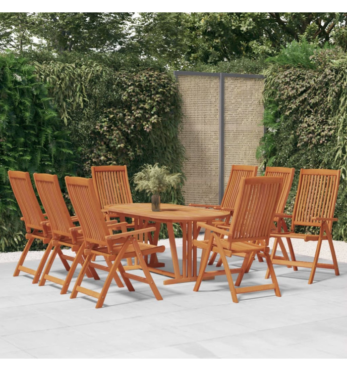 Chaises de jardin pliables lot de 8 Bois d'eucalyptus massif | Mobilier & Déco