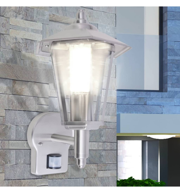 Lampe murale extérieure avec capteur Acier inoxydable | Mobilier & Déco