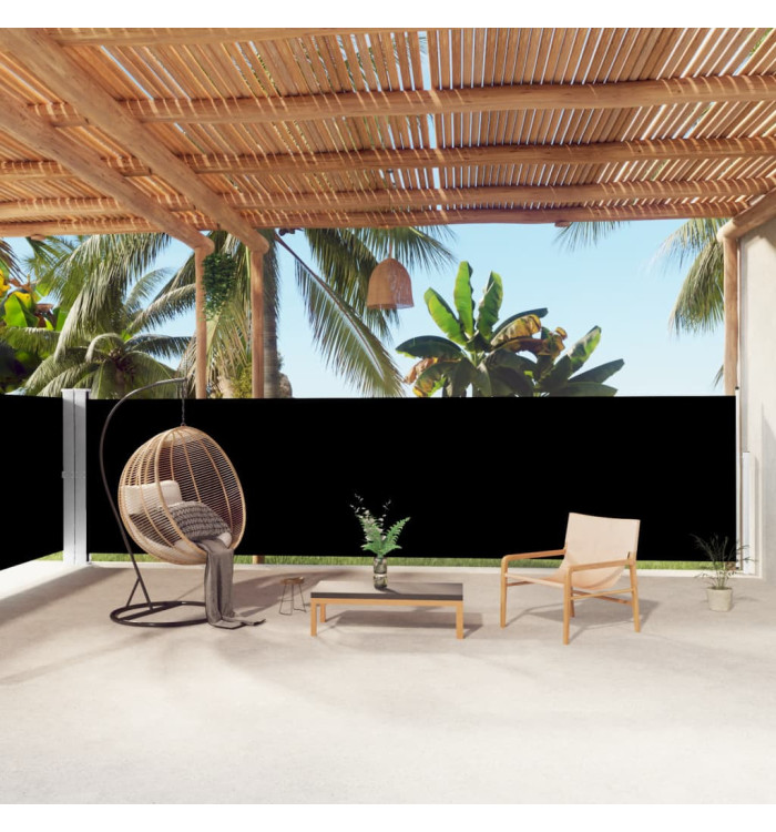 Auvent latéral rétractable Noir 160x1000 cm | Mobilier & Déco