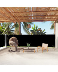 Auvent latéral rétractable Noir 160x1000 cm | Mobilier & Déco