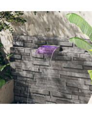 Déversoir pour cascade avec LED RVB Inox 30 cm | Mobilier & Déco