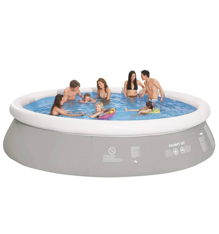 Jilong Piscine ronde gonflable Gris 450 x 122 cm | Mobilier & Déco