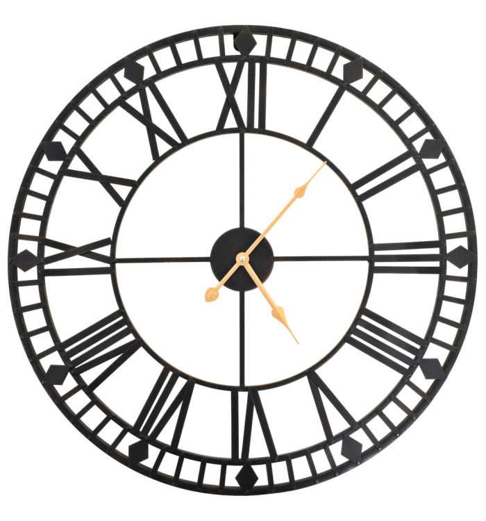 Horloge murale vintage avec mouvement à quartz Métal 60 cm XXL | Mobilier & Déco