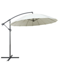 Parasol suspendu avec poteau en aluminium Blanc 3 m | Mobilier & Déco