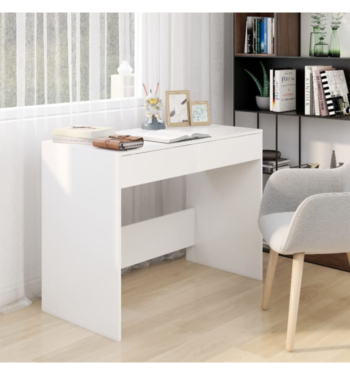 Bureau Blanc 101x50x76,5 cm Aggloméré | Mobilier & Déco