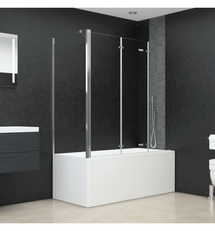 Enclos de bain 120x69x130 cm Verre trempé Transparent | Mobilier & Déco
