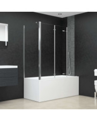 Enclos de bain 120x69x130 cm Verre trempé Transparent | Mobilier & Déco