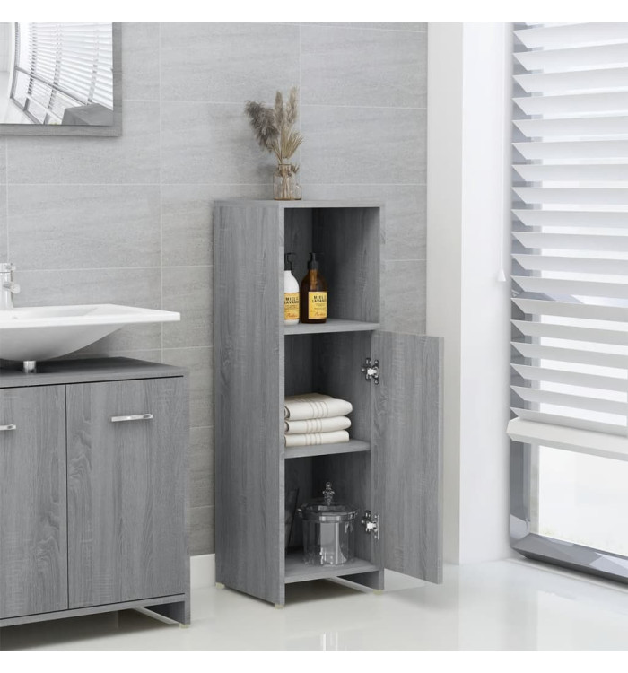 Armoire de bain Sonoma gris 30x30x95 cm Bois d'ingénierie | Mobilier & Déco
