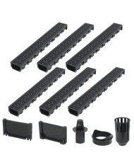 Canaux de drainage 6 pcs Plastique 6 m | Mobilier & Déco