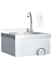 Lavabo de lavage avec robinet et distributeur de savon Inox | Mobilier & Déco