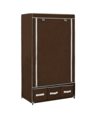 Garde-robe Marron 87x49x159 cm Tissu | Mobilier & Déco