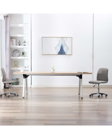 Chaises à manger lot de 2 gris clair tissu | Mobilier & Déco