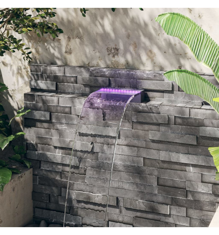 Déversoir pour cascade avec LED RVB Acrylique 30 cm | Mobilier & Déco