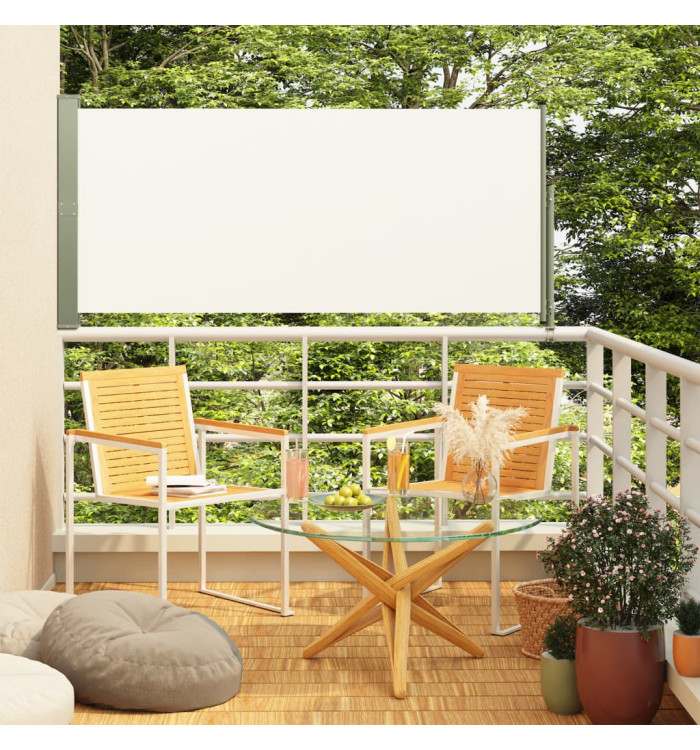 Auvent latéral rétractable de patio 140x300 cm Crème | Mobilier & Déco