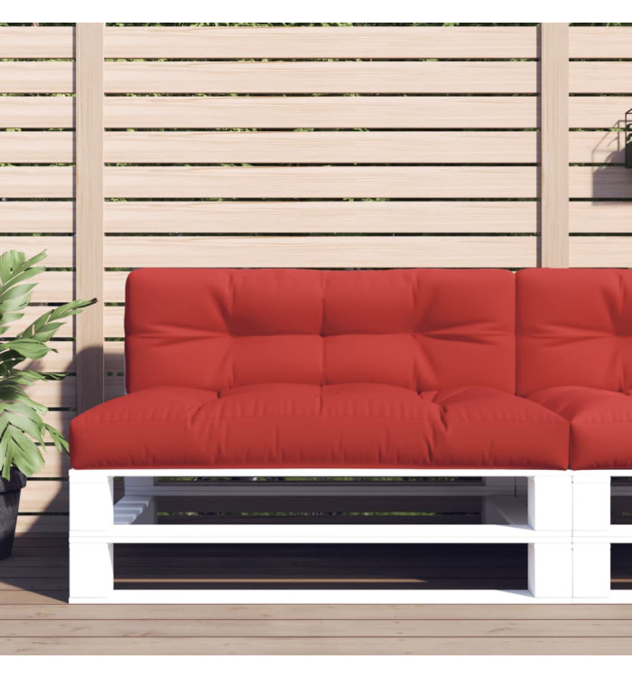 Coussin de palette rouge 120x40x12 cm tissu | Mobilier & Déco
