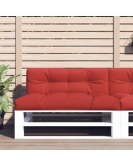 Coussin de palette rouge 120x40x12 cm tissu | Mobilier & Déco