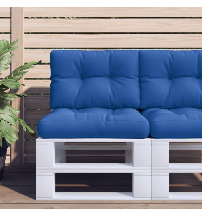 Coussins de palette lot de 2 bleu royal tissu | Mobilier & Déco
