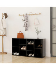 Banc à chaussures Noir 103x30x54,5 cm Bois d’ingénierie | Mobilier & Déco
