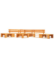 Canapés de jardin palette 6 pcs bois marron miel | Mobilier & Déco