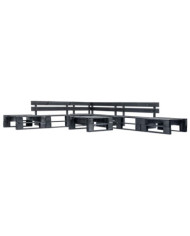 Canapés de jardin palette 6 pcs noir bois | Mobilier & Déco